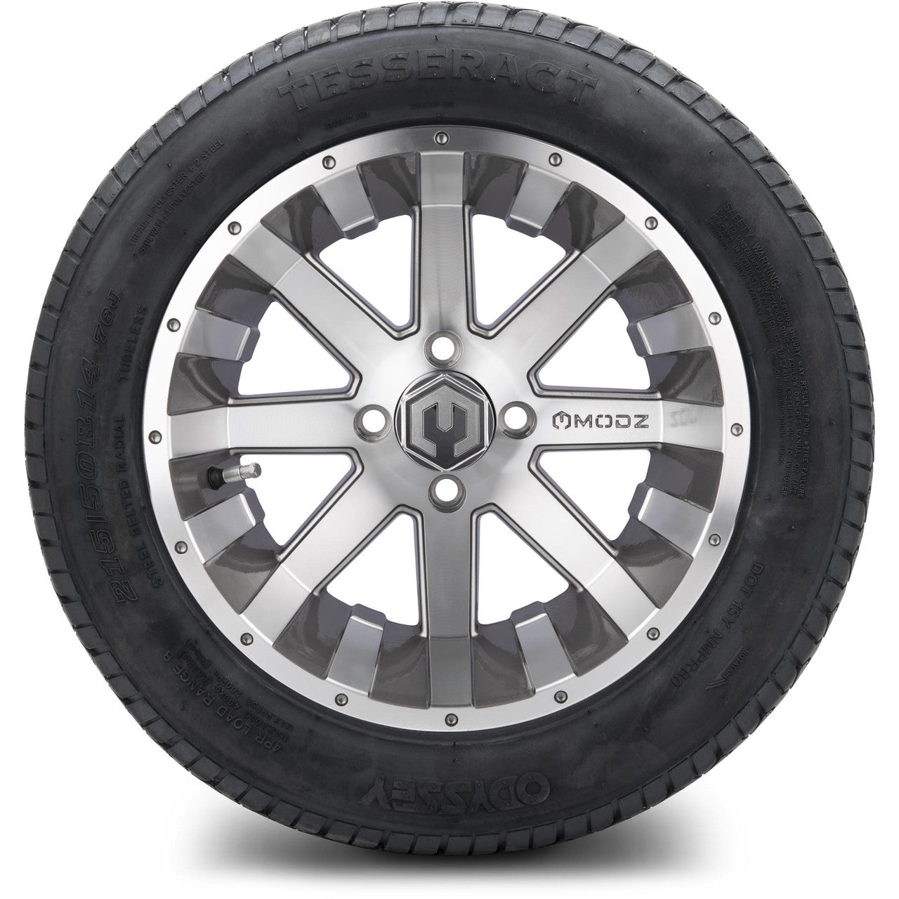 MODZ® 14" Assault Machined Gunmetal - Lifted Tires and Wheels Combo