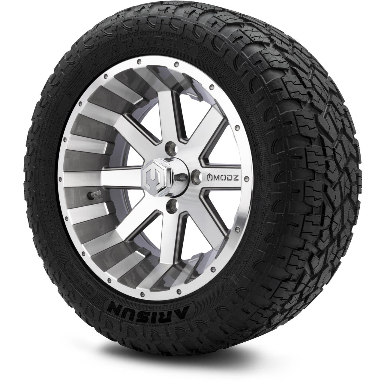 MODZ® 14" Assault Machined Gunmetal - Lifted Tires and Wheels Combo