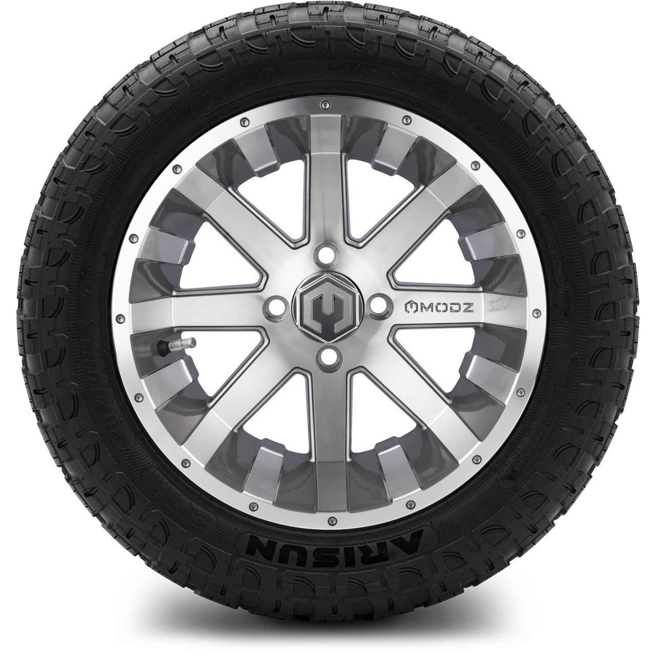 MODZ® 14" Assault Machined Gunmetal - Lifted Tires and Wheels Combo