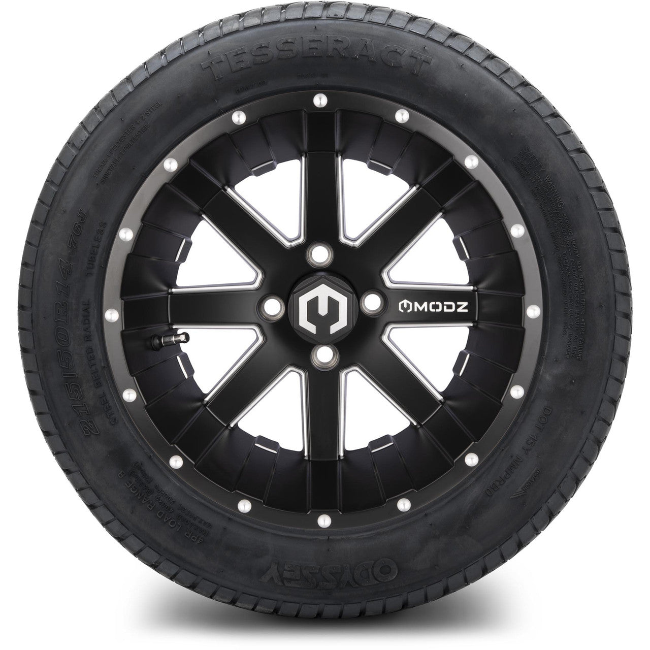 MODZ® 14" Assault Matte Black Ball Mill - Lifted Tires and Wheels Combo