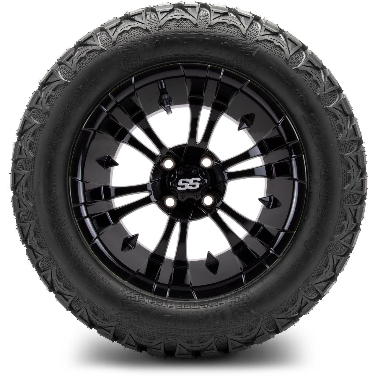 MODZ® 14" Vampire Glossy Black - Lifted Tires and Wheels Combo