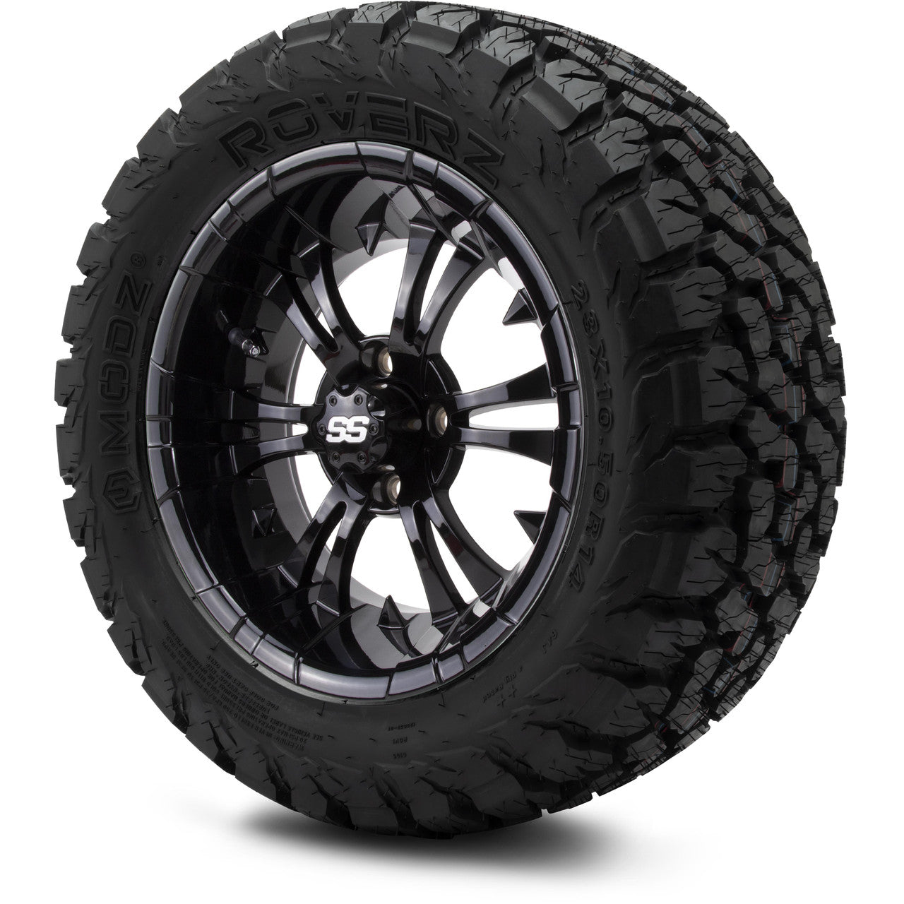 MODZ® 14" Vampire Glossy Black - Lifted Tires and Wheels Combo