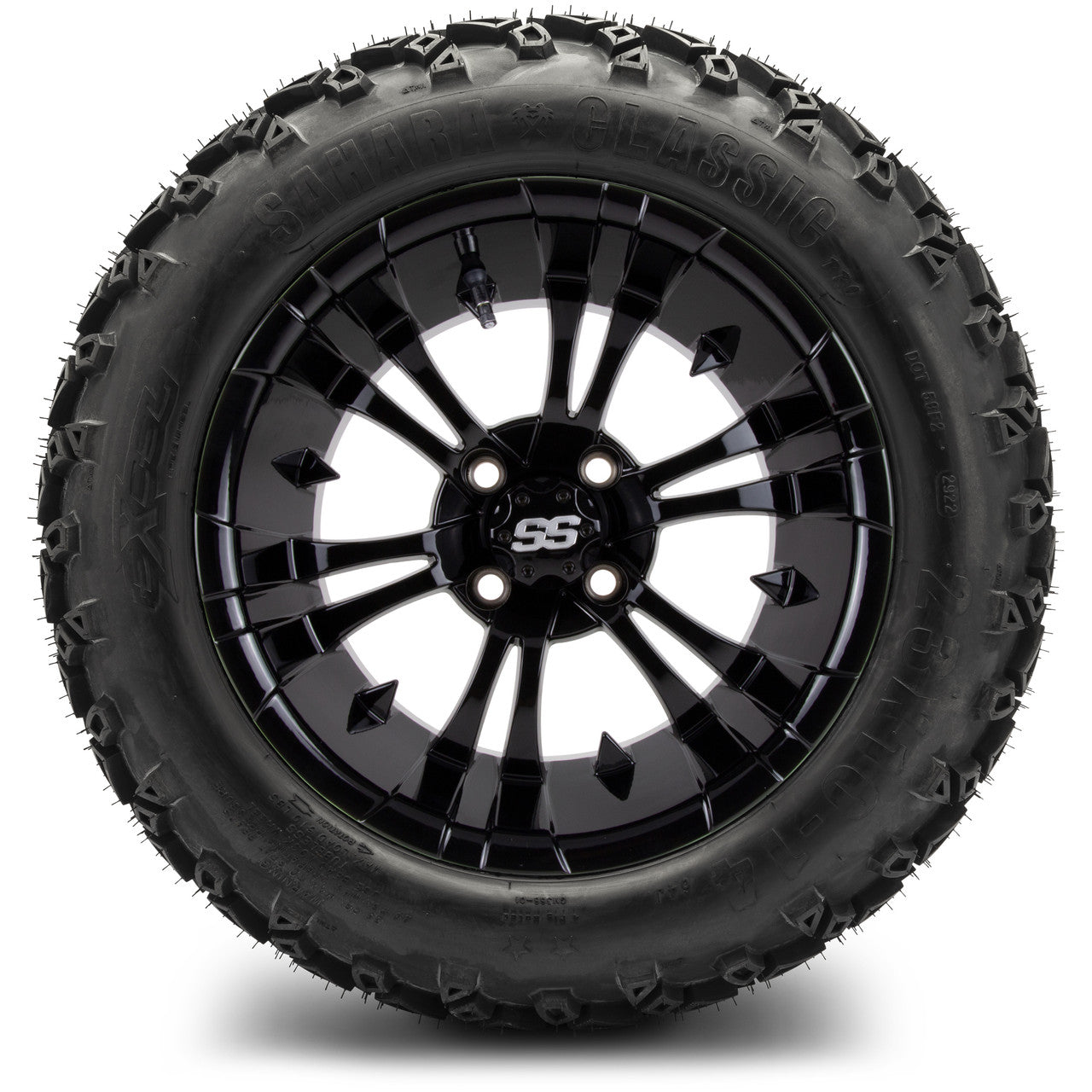 MODZ® 14" Vampire Glossy Black - Lifted Tires and Wheels Combo