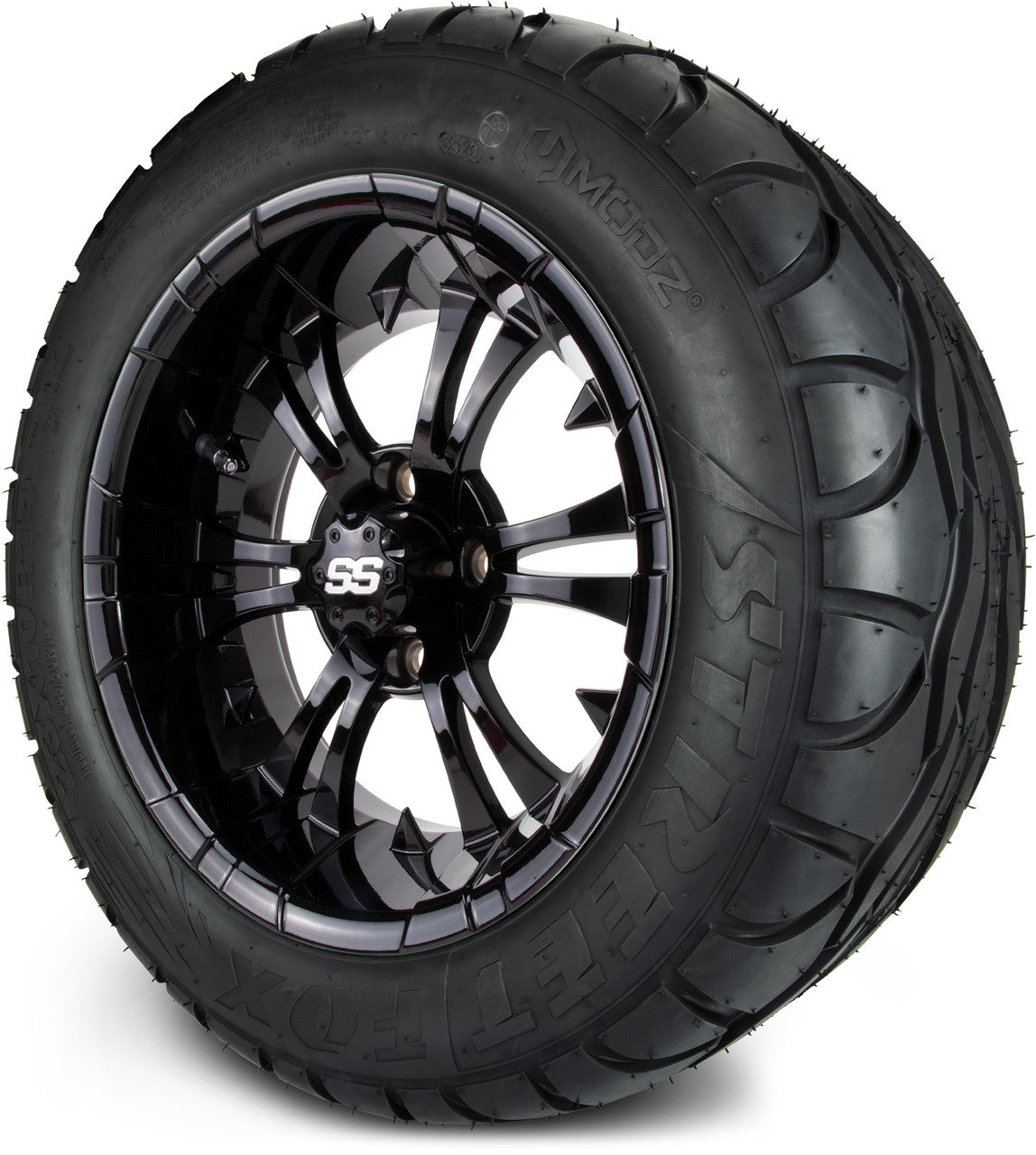 MODZ® 14" Vampire Glossy Black - Lifted Tires and Wheels Combo