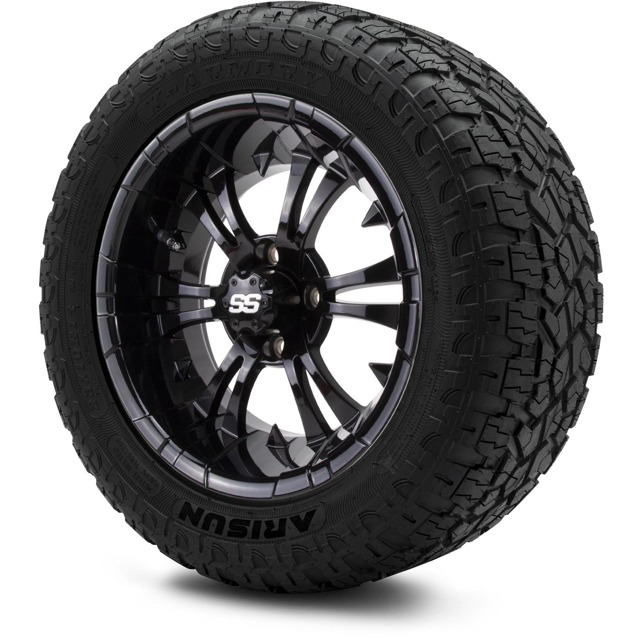 MODZ® 14" Vampire Glossy Black - Lifted Tires and Wheels Combo