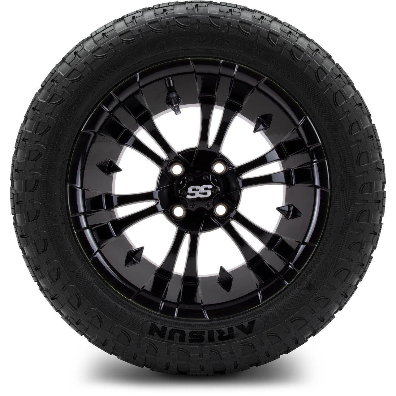 MODZ® 14" Vampire Glossy Black - Lifted Tires and Wheels Combo