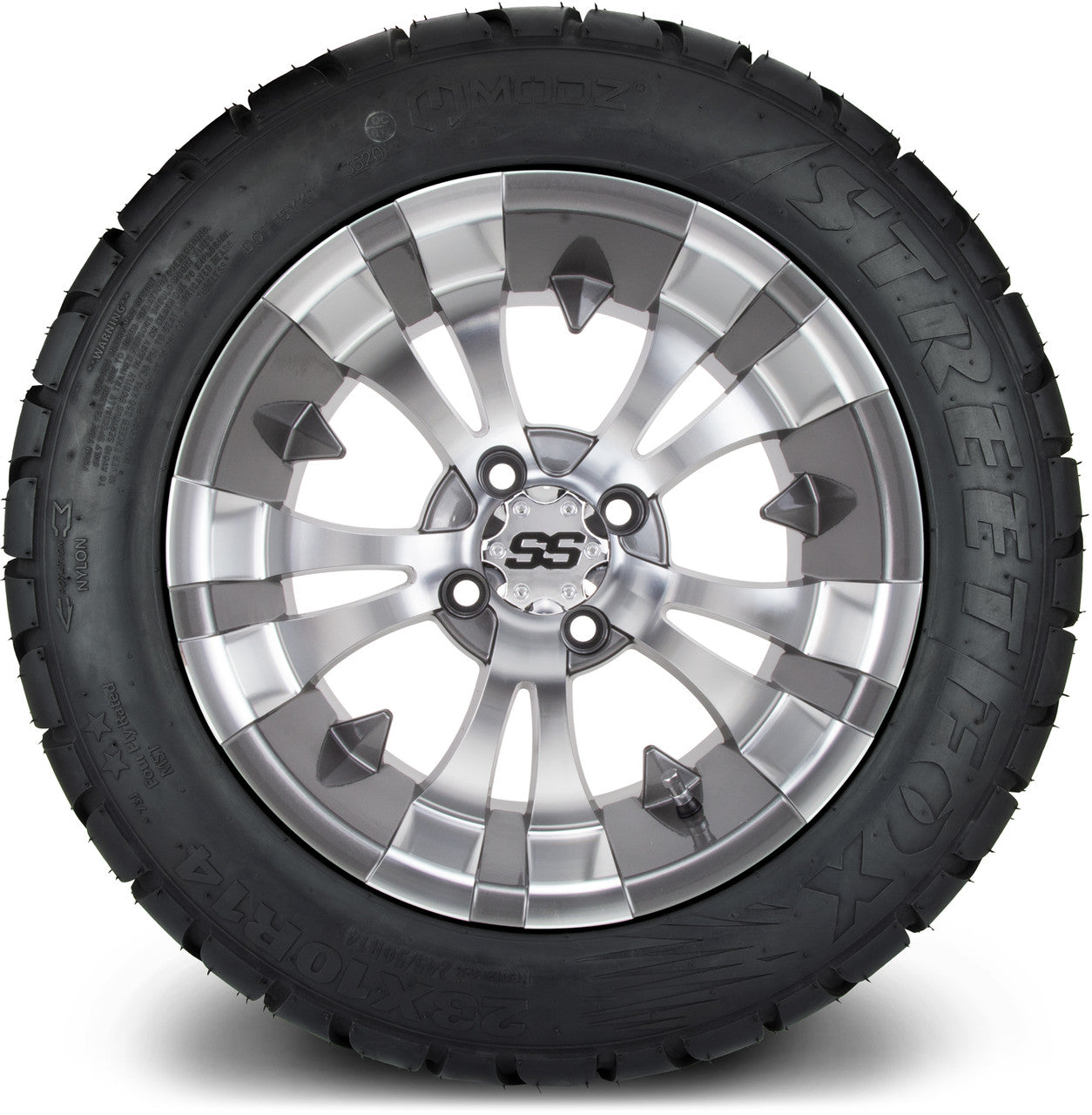 MODZ® 14" Vampire Gunmetal - Lifted Tires and Wheels Combo