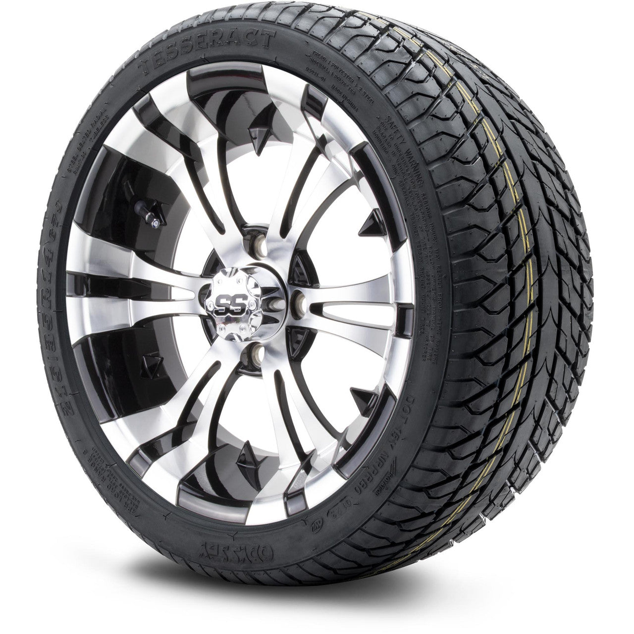 MODZ® 14" Vampire Machined Black Low Profile Tire and Wheel Combo