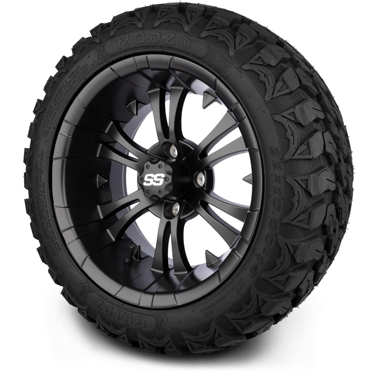 MODZ® 14" Vampire Matte Black Lifted Tire and Wheel Combo