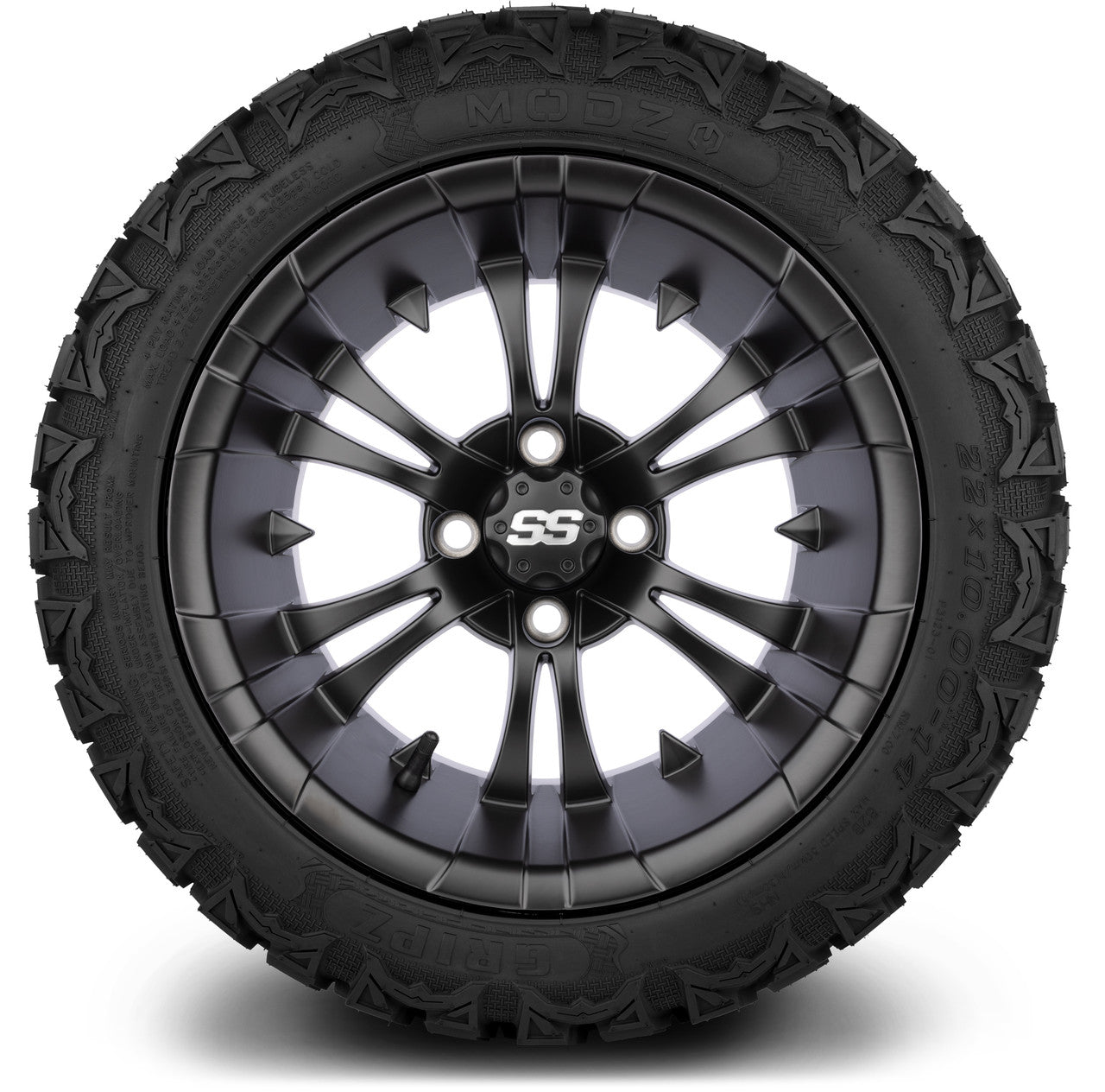 MODZ® 14" Vampire Matte Black Lifted Tire and Wheel Combo
