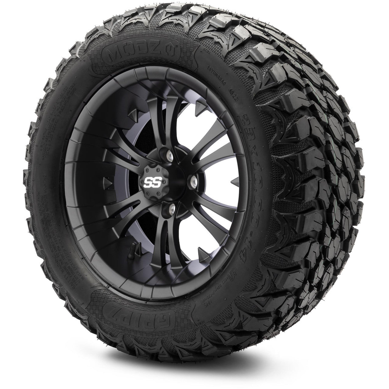 MODZ® 14" Vampire Matte Black Lifted Tire and Wheel Combo