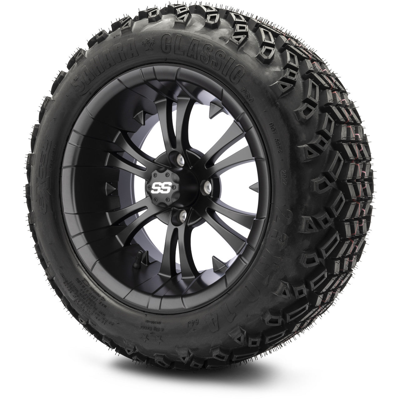 MODZ® 14" Vampire Matte Black Lifted Tire and Wheel Combo