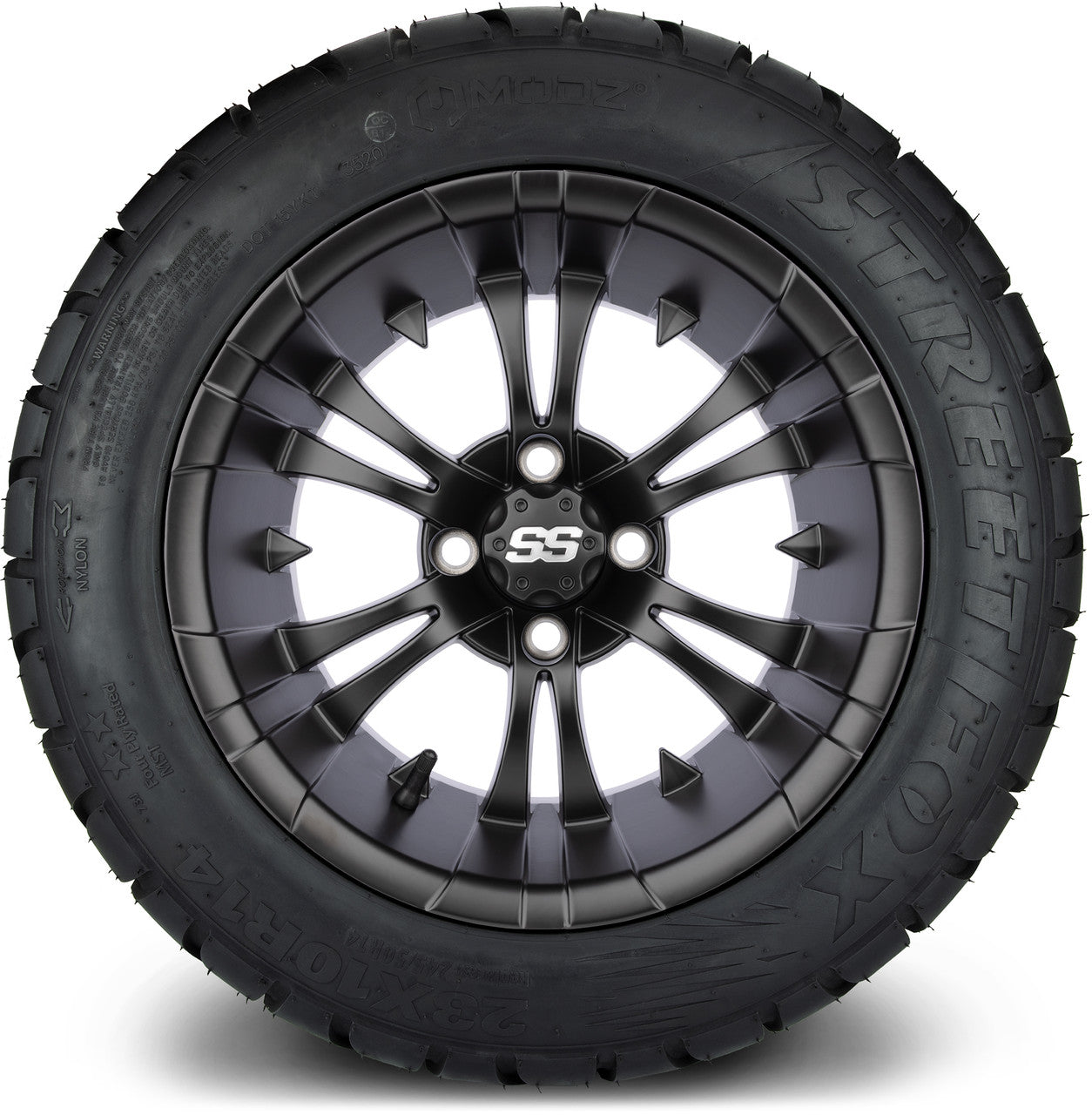 MODZ® 14" Vampire Matte Black Lifted Tire and Wheel Combo