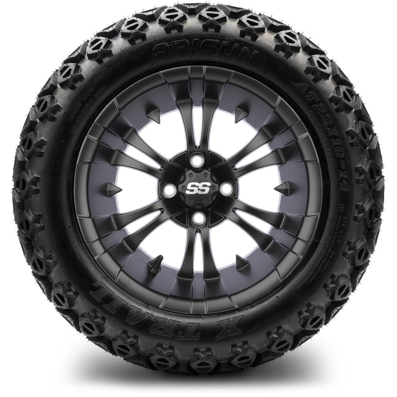 MODZ® 14" Vampire Matte Black Lifted Tire and Wheel Combo