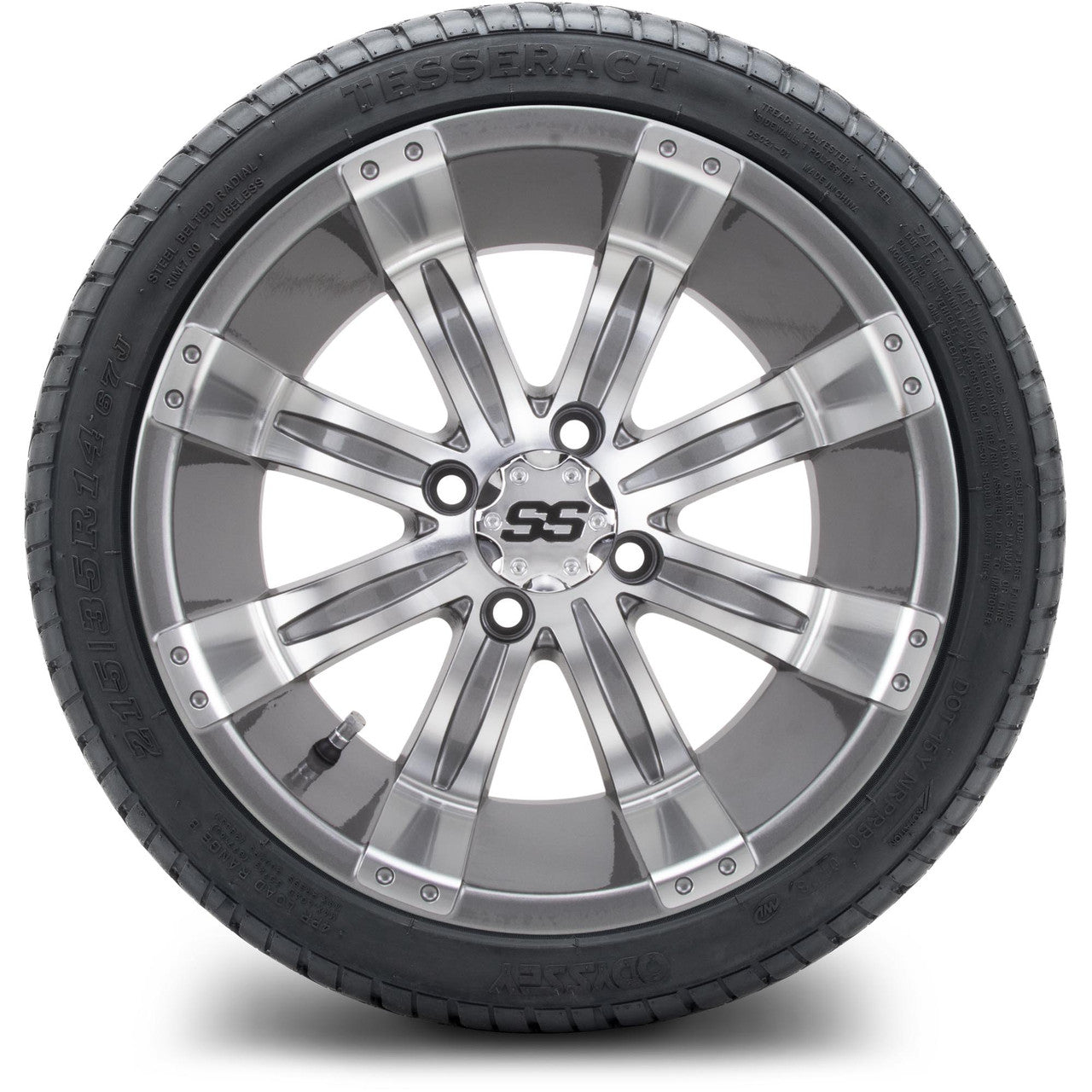 MODZ® 14" Tempest Gunmetal - Low Profile Tires and Wheels Combo