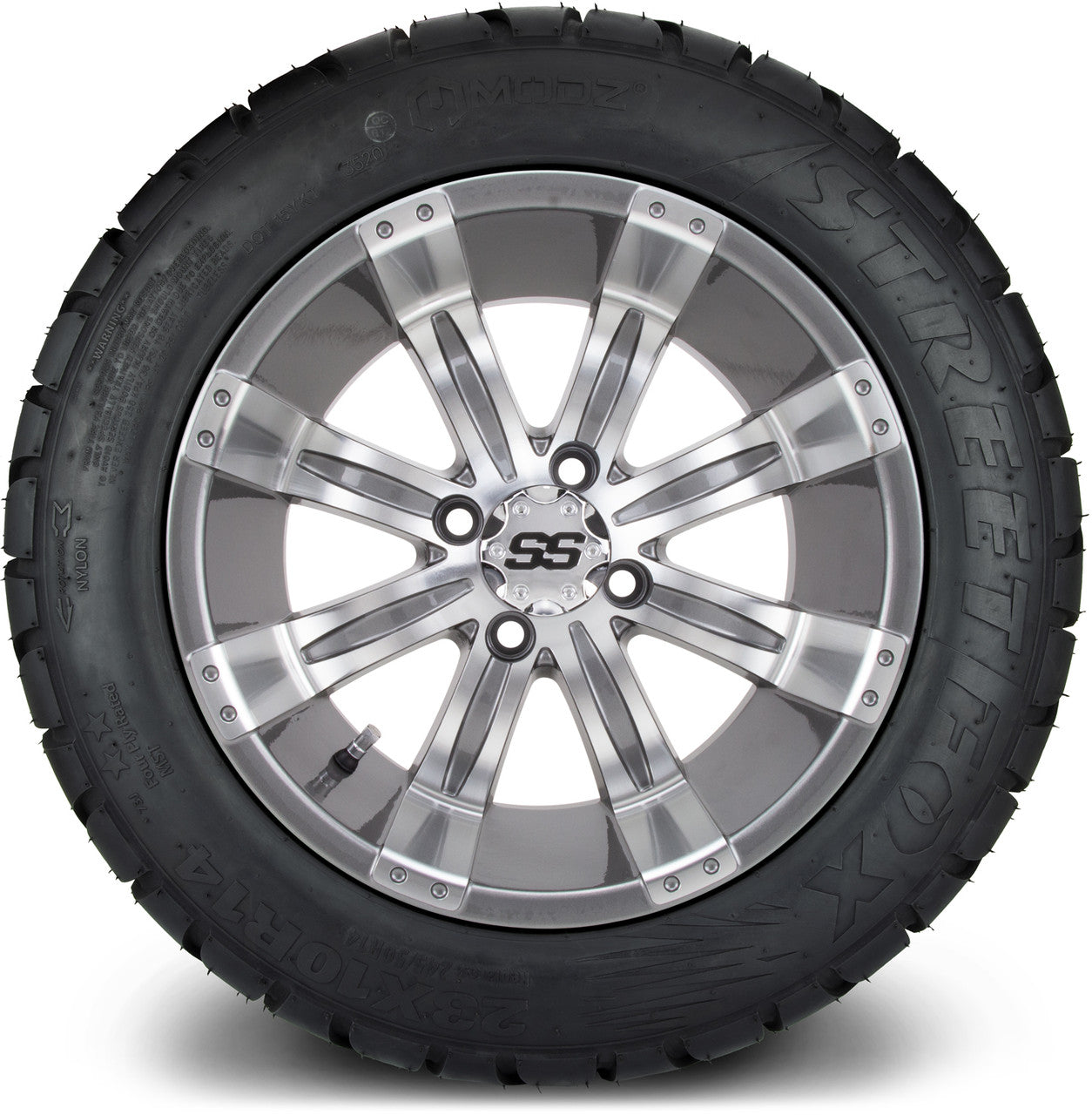 MODZ® 14" Tempest Gunmetal - Lifted Tires and Wheels Combo