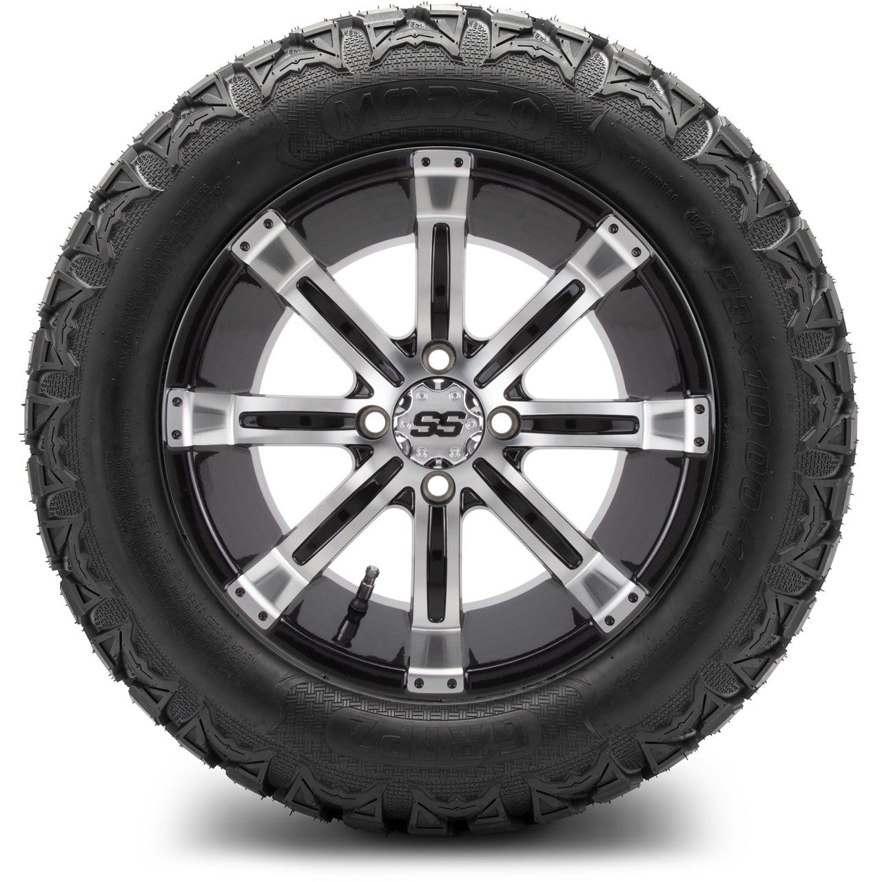 MODZ® 14" Tempest Machined Black - Lifted Tires and Wheels Combo