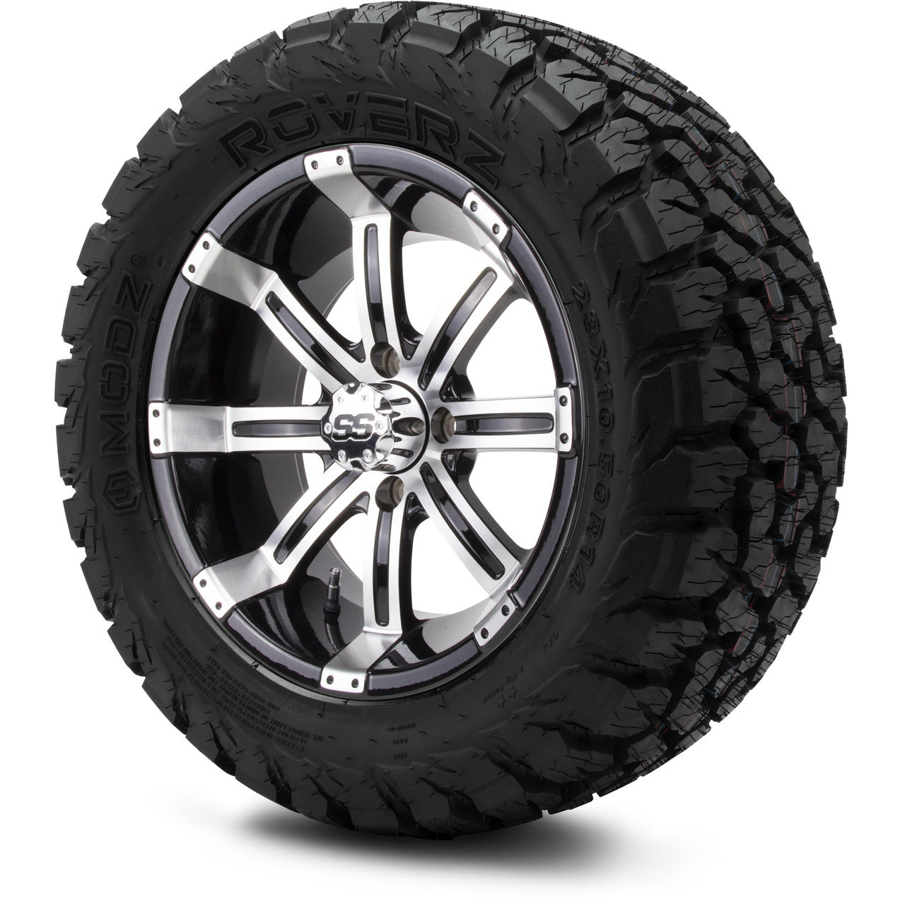 MODZ® 14" Tempest Machined Black - Lifted Tires and Wheels Combo