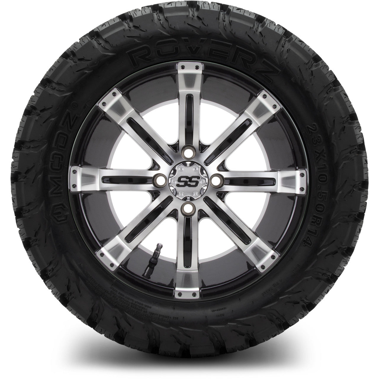 MODZ® 14" Tempest Machined Black - Lifted Tires and Wheels Combo