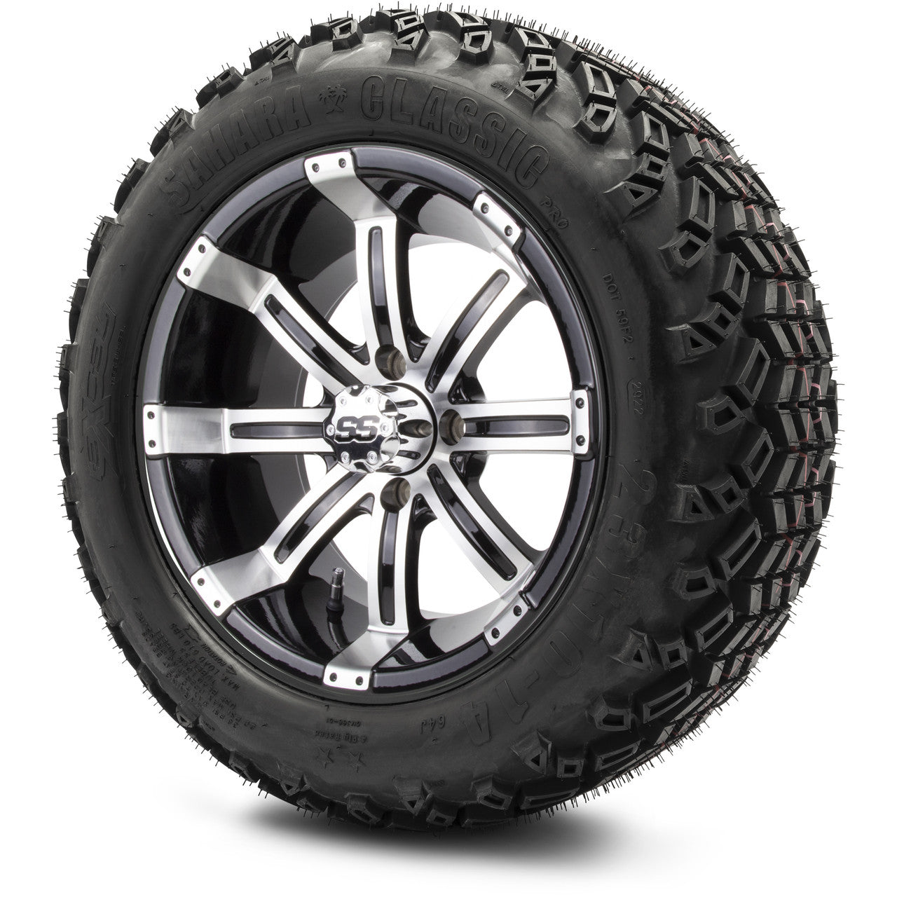 MODZ® 14" Tempest Machined Black - Lifted Tires and Wheels Combo