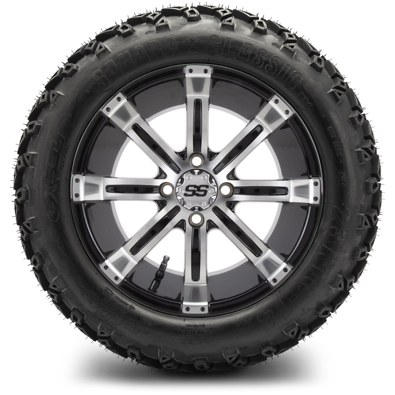 MODZ® 14" Tempest Machined Black - Lifted Tires and Wheels Combo