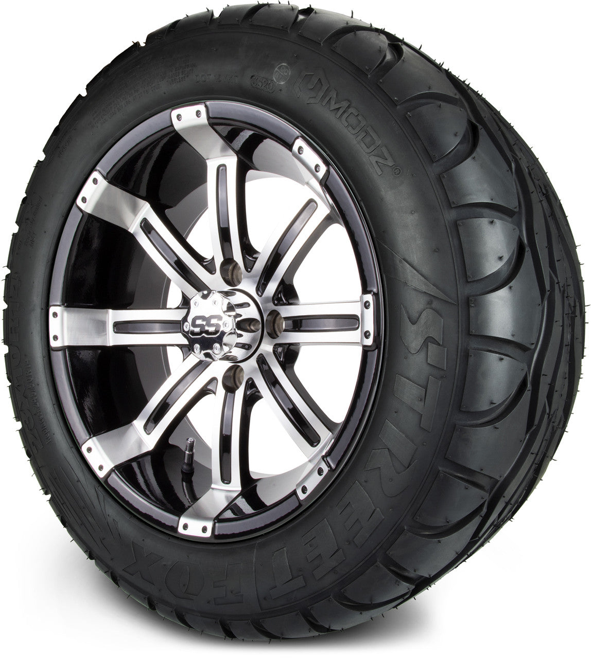 MODZ® 14" Tempest Machined Black - Lifted Tires and Wheels Combo