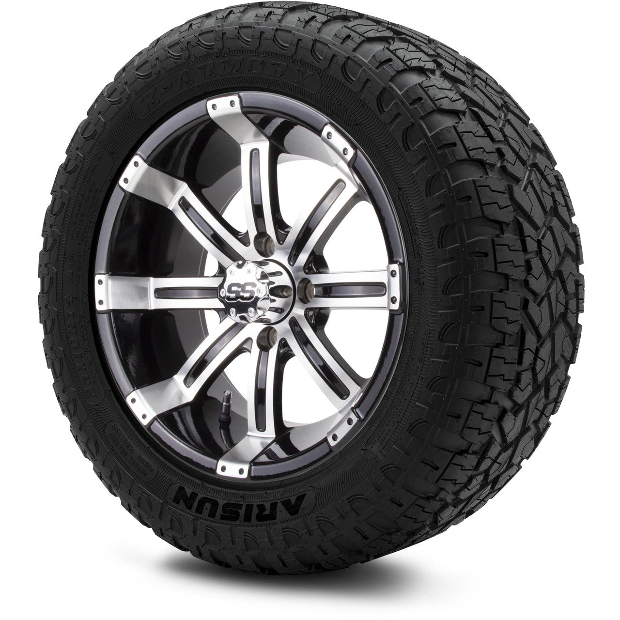 MODZ® 14" Tempest Machined Black - Lifted Tires and Wheels Combo
