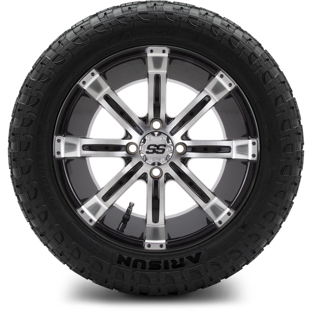 MODZ® 14" Tempest Machined Black - Lifted Tires and Wheels Combo