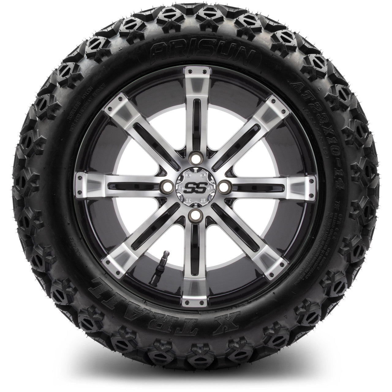 MODZ® 14" Tempest Machined Black - Lifted Tires and Wheels Combo