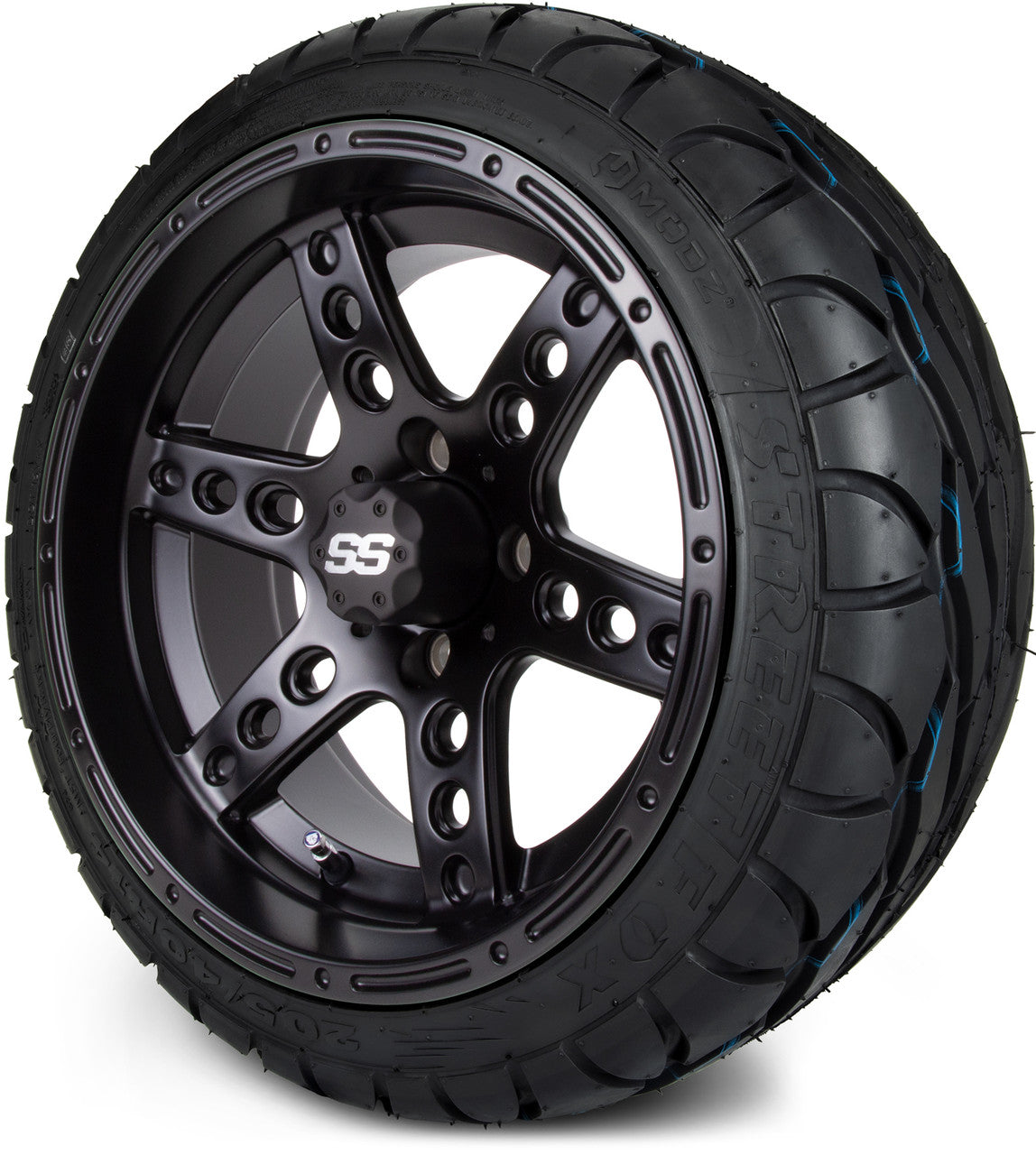 MODZ® 14" Reef Matte Black Low Profile Tires and Wheels Combo