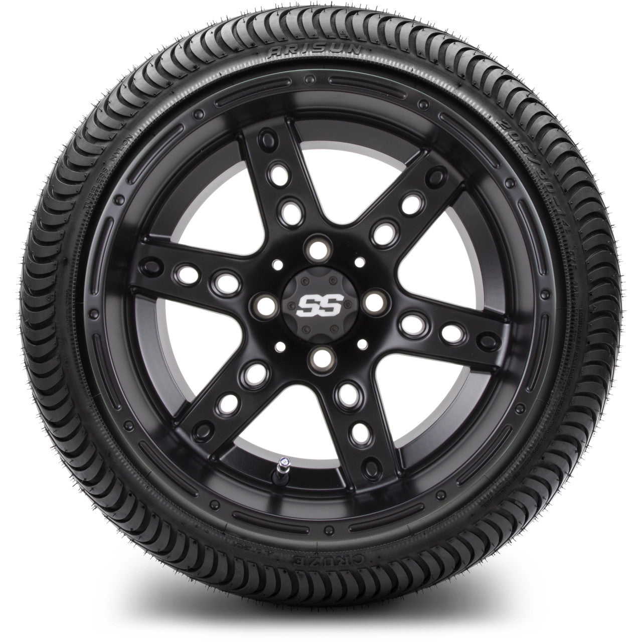 MODZ® 14" Reef Matte Black Low Profile Tires and Wheels Combo