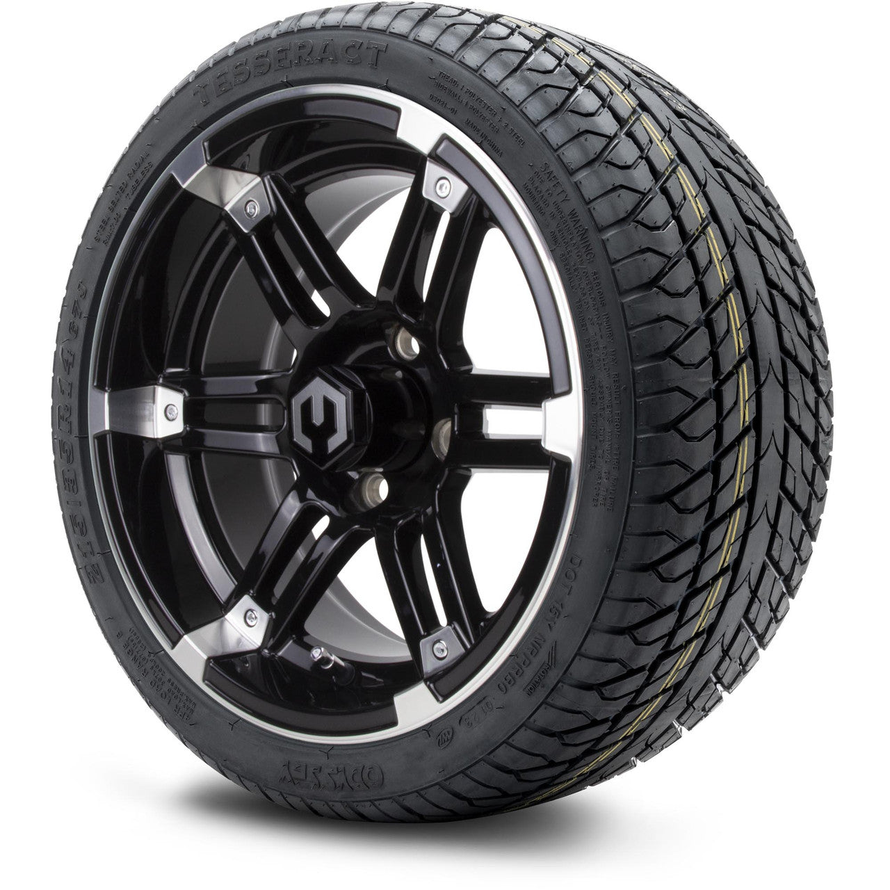 MODZ® 14" Aftershock Machined Black - Low Profile Tires and Wheels Combo