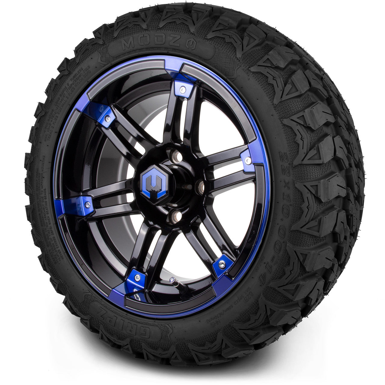 MODZ® 14" Aftershock Blue and Black - Lifted Tires and Wheels Combo