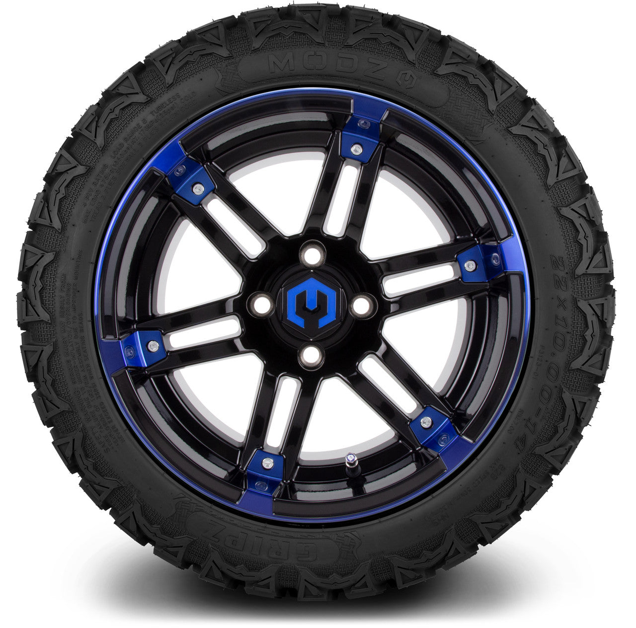 MODZ® 14" Aftershock Blue and Black - Lifted Tires and Wheels Combo