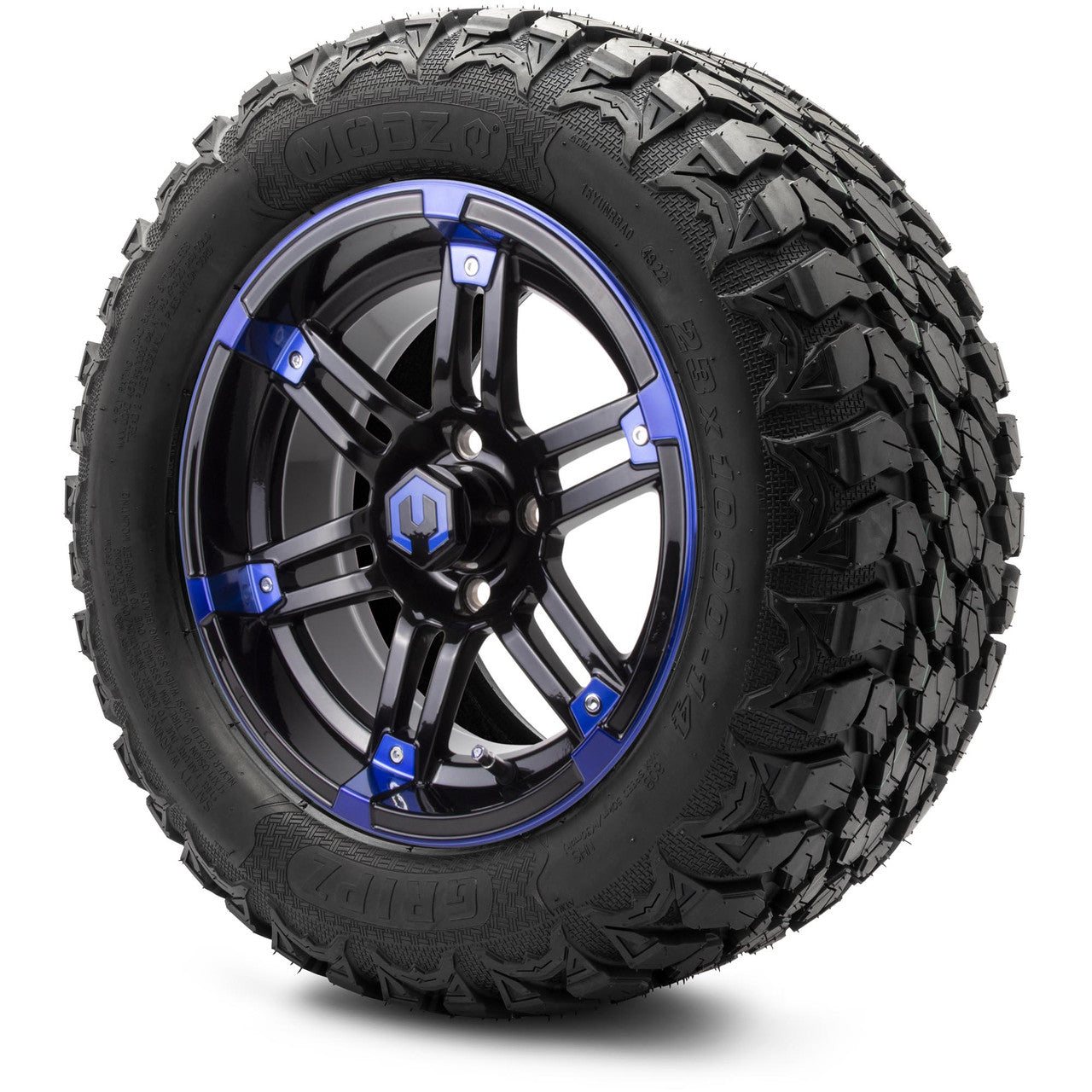 MODZ® 14" Aftershock Blue and Black - Lifted Tires and Wheels Combo