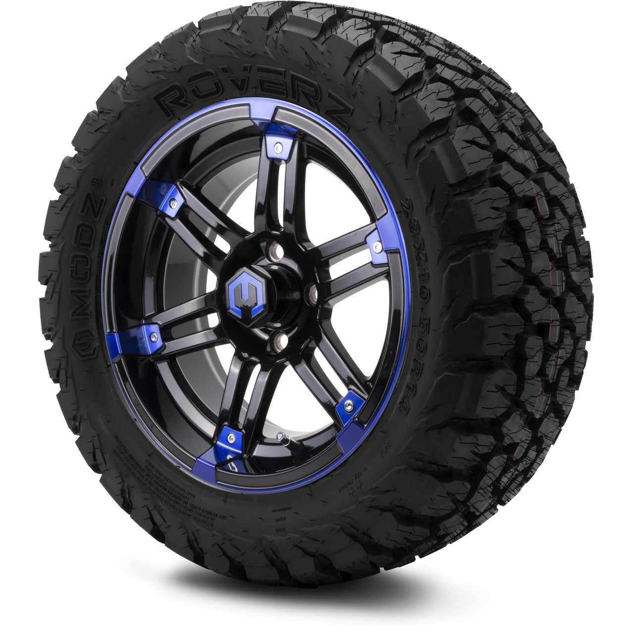MODZ® 14" Aftershock Blue and Black - Lifted Tires and Wheels Combo