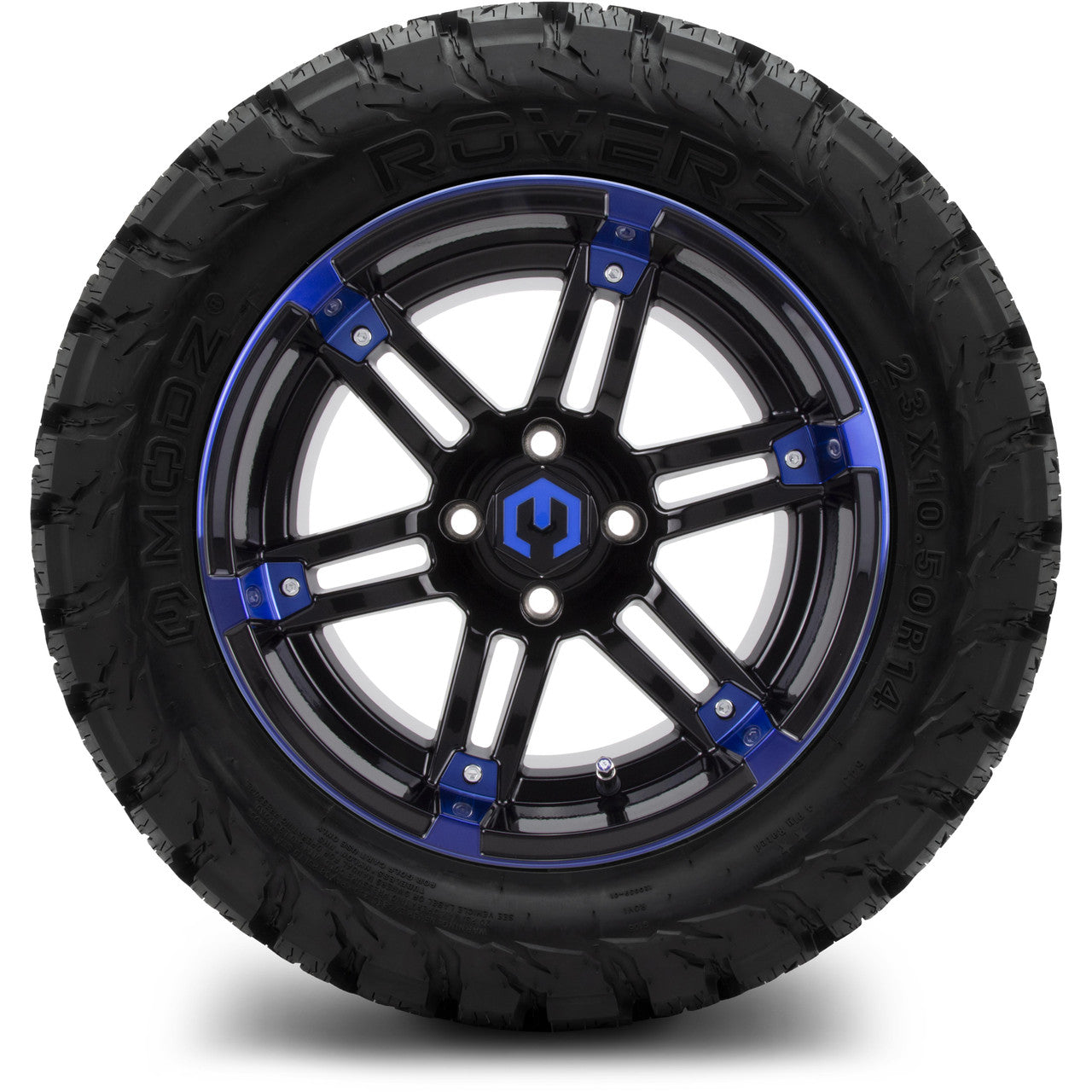 MODZ® 14" Aftershock Blue and Black - Lifted Tires and Wheels Combo