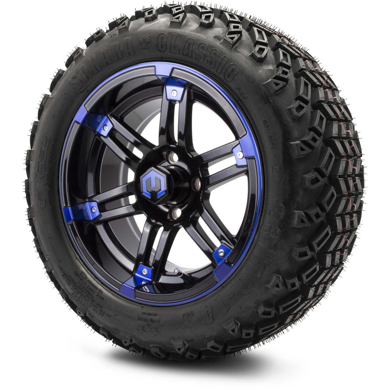 MODZ® 14" Aftershock Blue and Black - Lifted Tires and Wheels Combo