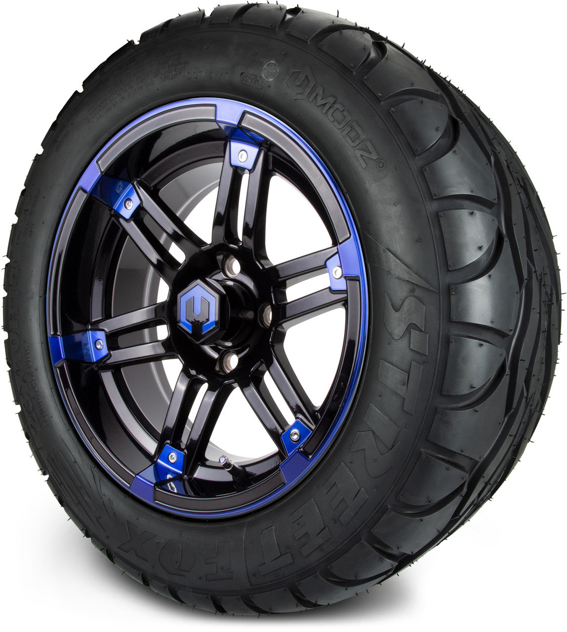 MODZ® 14" Aftershock Blue and Black - Lifted Tires and Wheels Combo