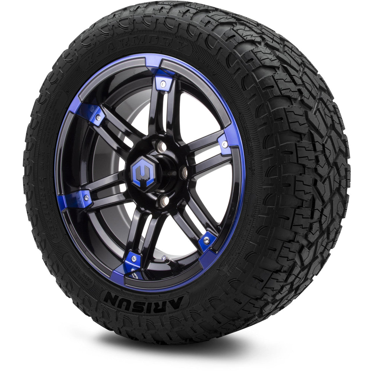 MODZ® 14" Aftershock Blue and Black - Lifted Tires and Wheels Combo