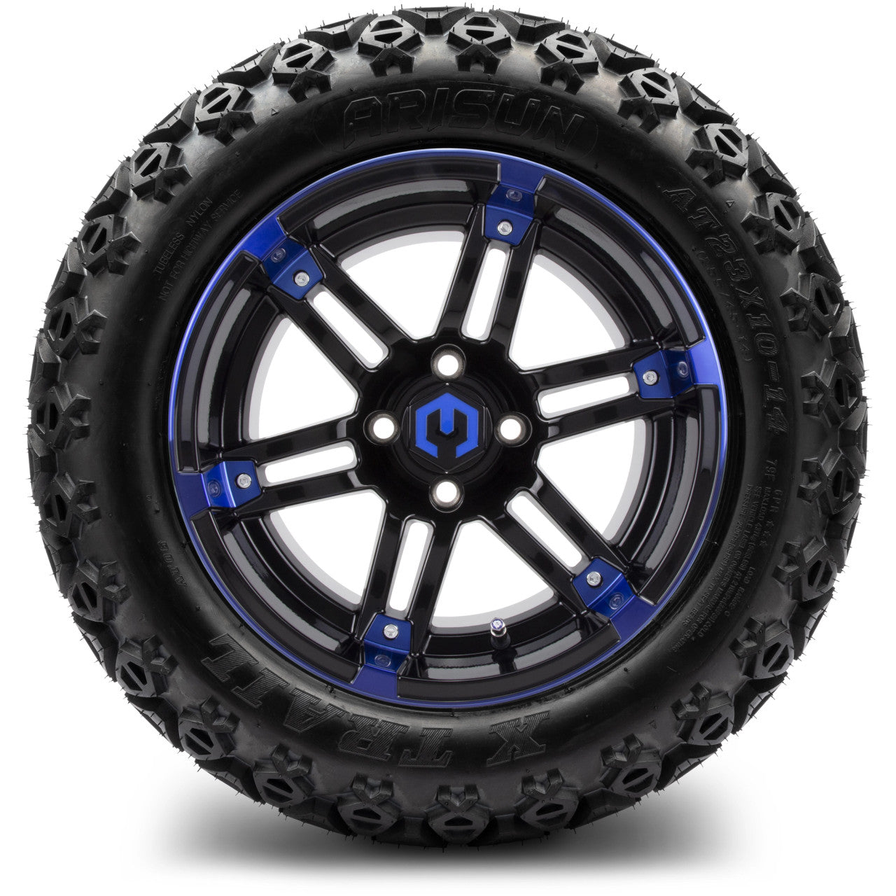 MODZ® 14" Aftershock Blue and Black - Lifted Tires and Wheels Combo