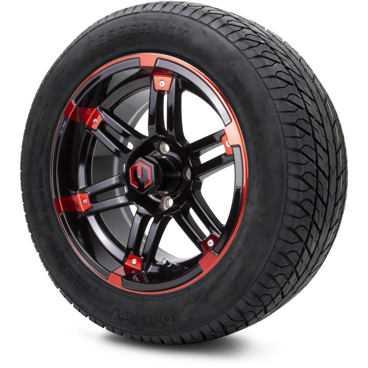 MODZ® 14" Aftershock Red and Black - Lifted Tires and Wheels Combo
