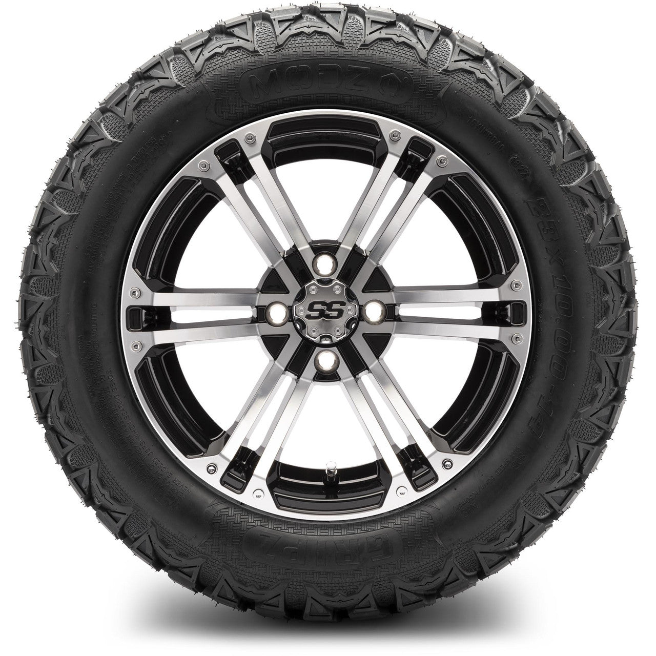 MODZ® 14" Enforcer Machined Black - Lifted Tires and Wheels Combo