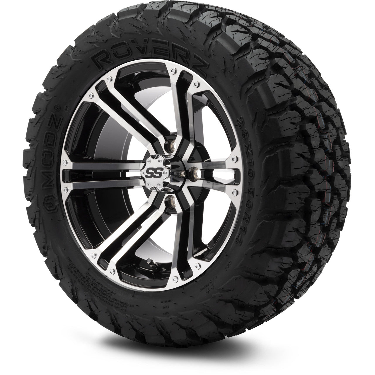 MODZ® 14" Enforcer Machined Black - Lifted Tires and Wheels Combo
