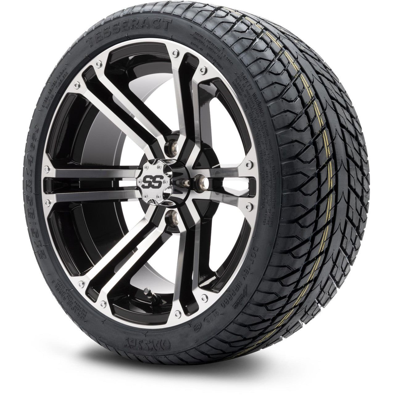 MODZ® 14" Enforcer Machined Black - Low Profile Tires and Wheels Combo
