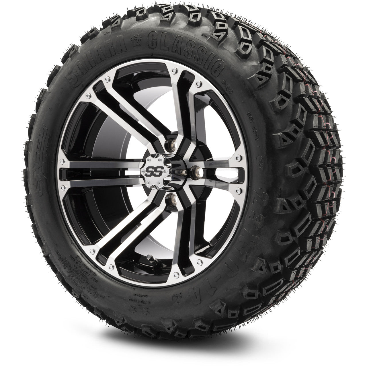 MODZ® 14" Enforcer Machined Black - Lifted Tires and Wheels Combo