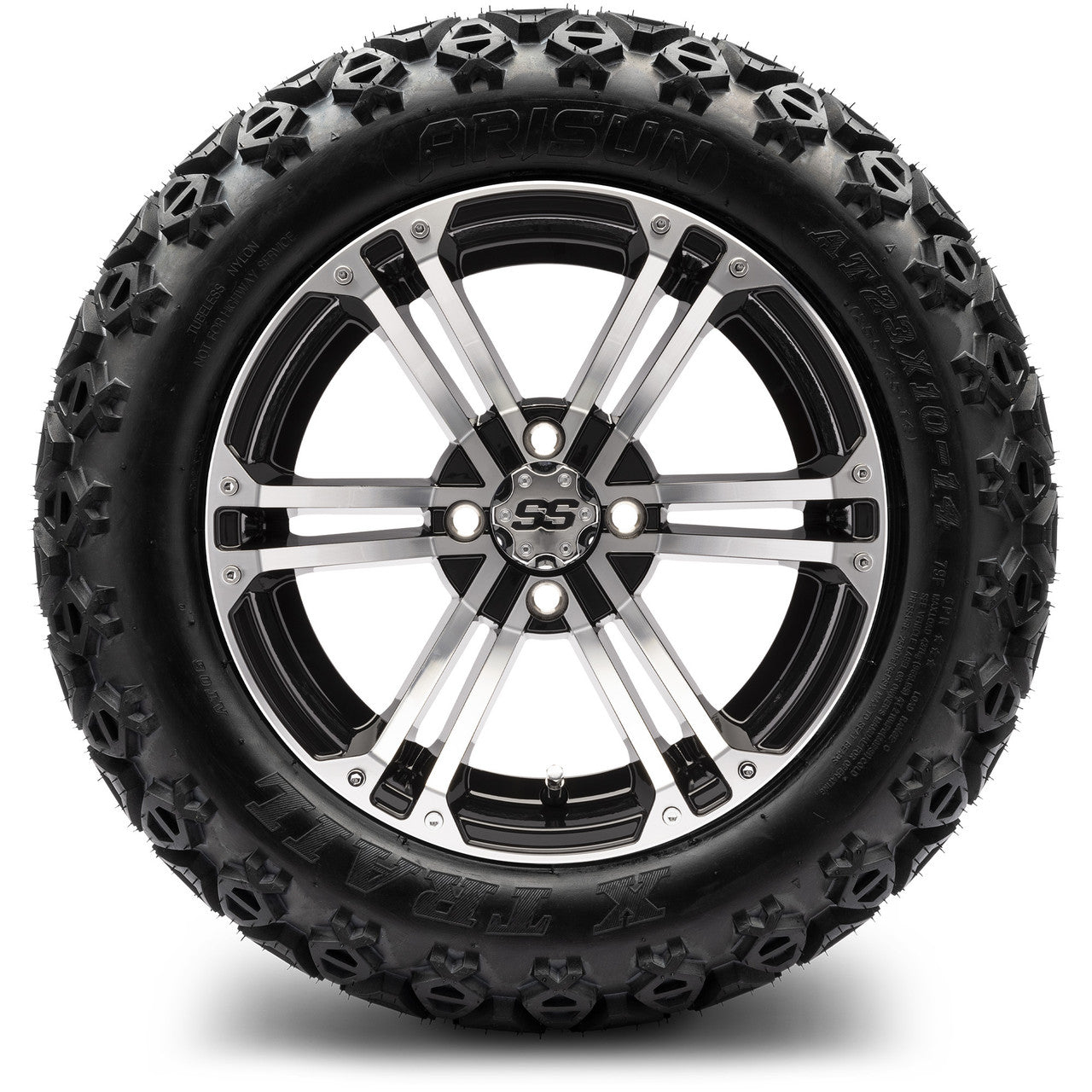 MODZ® 14" Enforcer Machined Black - Lifted Tires and Wheels Combo