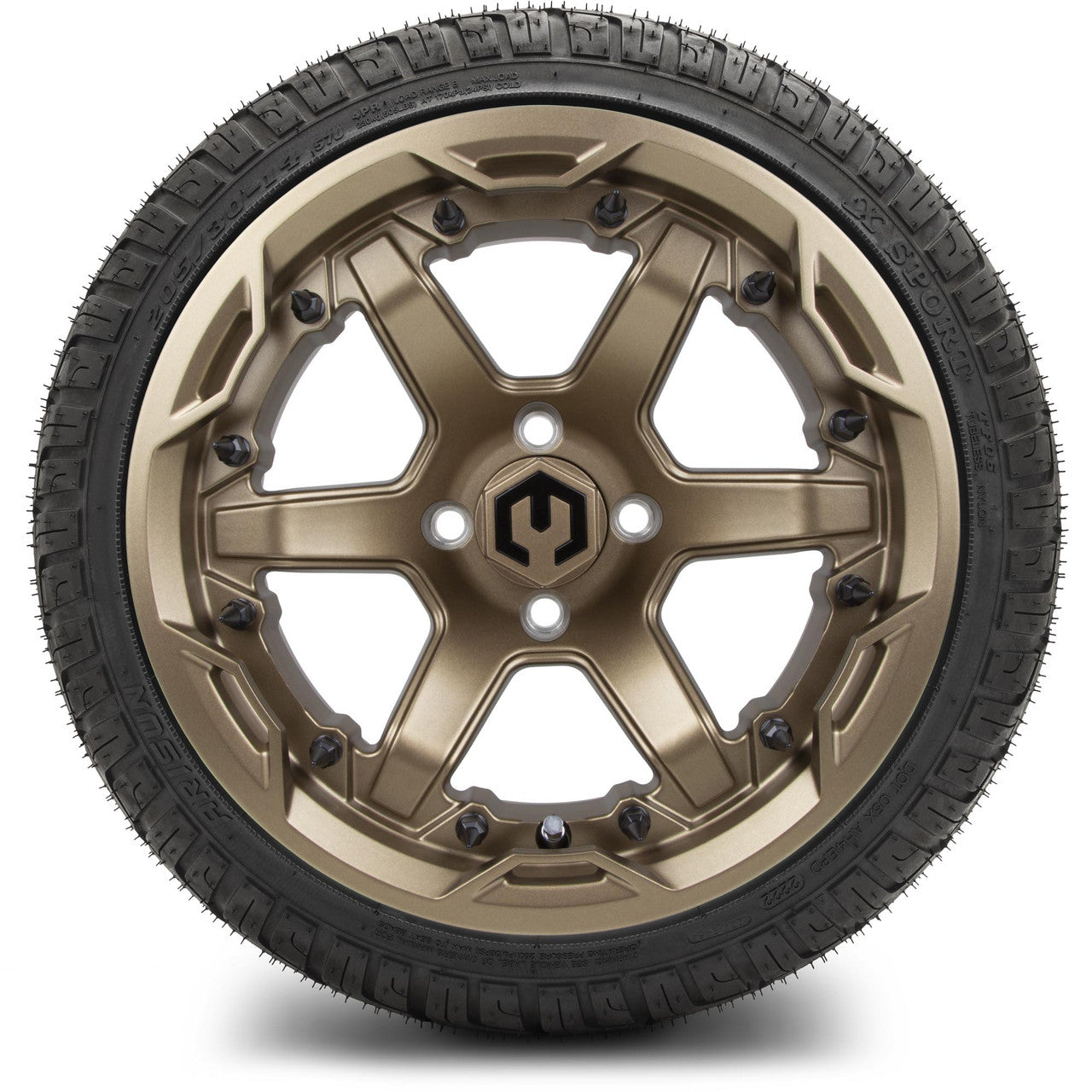 MODZ® 14" Gladiator Matte Bronze - LowPro Street Tire and Wheels Combo