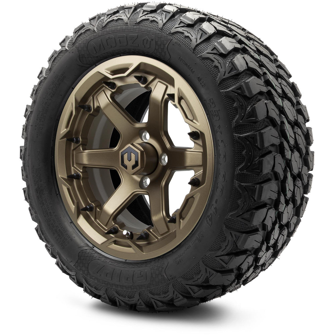 MODZ® 14" Gladiator Matte Bronze - Lifted Tires and Wheels Combo