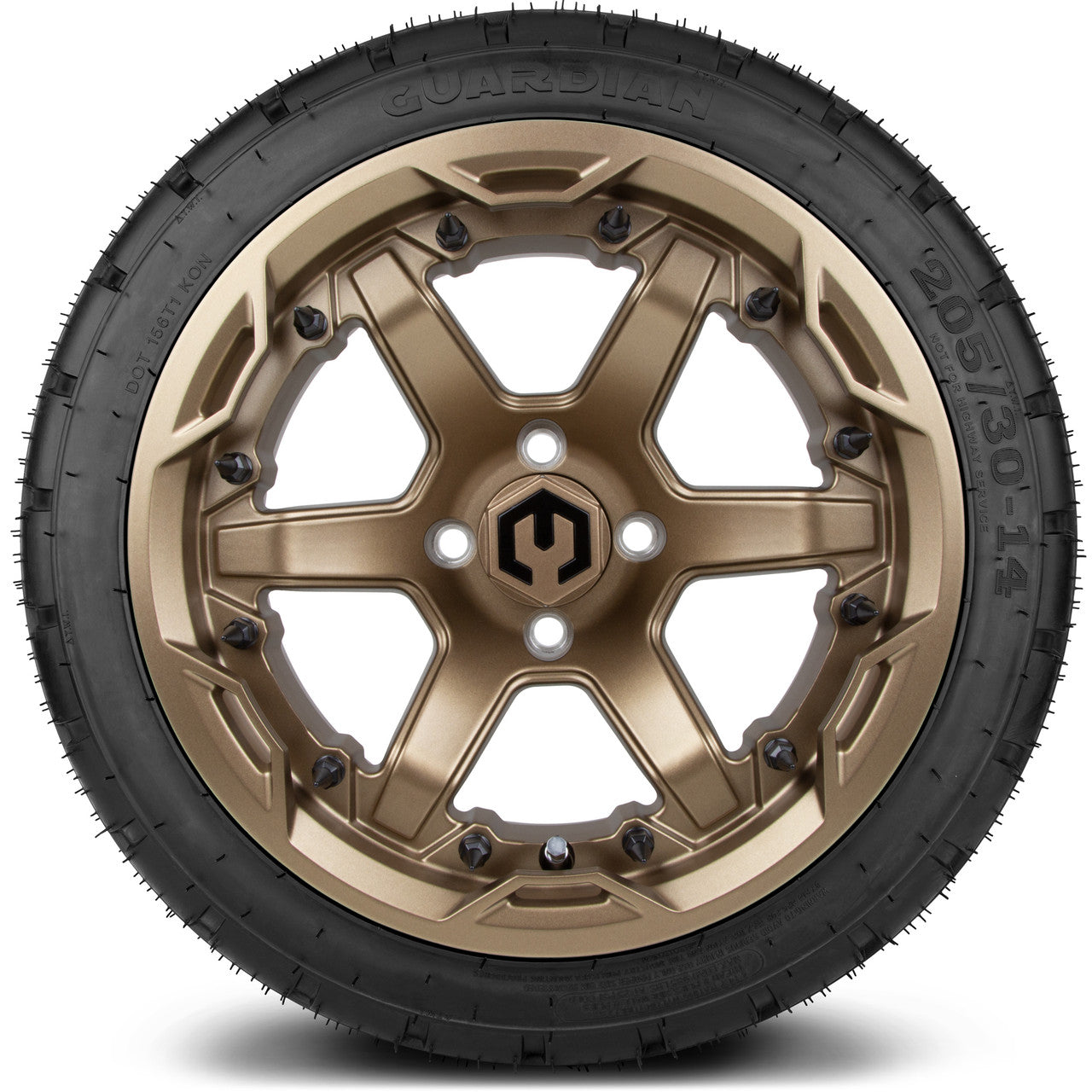 MODZ® 14" Gladiator Matte Bronze - LowPro Street Tire and Wheels Combo